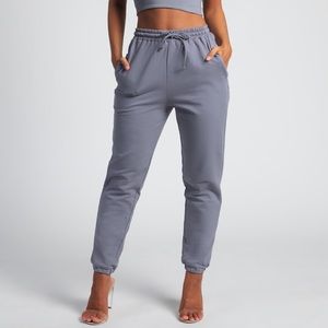 Grey Meshki Sylvia Loopback Joggers / Sweatpants